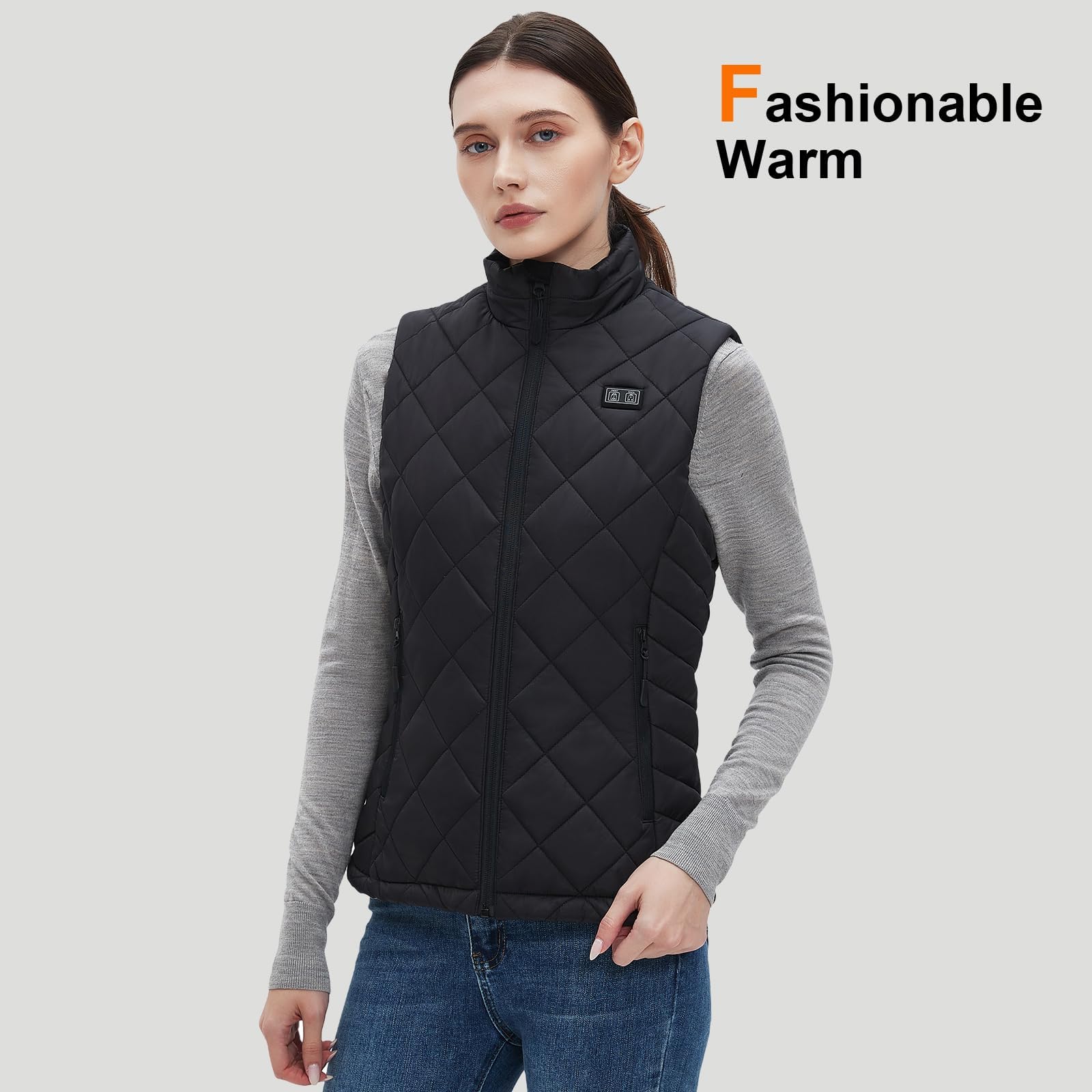 Glaais 16000mAh 7.4V Heated Vest for Women with Battery Pack - Electric Heating Winter Vest - Perfect for Outdoor Activities, Hiking, and Cold Weather Wear