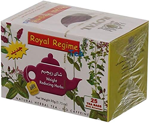 Royal Regime Weight Loss Tea - 25 Herbal Slimming Tea Bags for Detox & Metabolism Boost | Perfect for Daily Wellness & Healthy Lifestyle