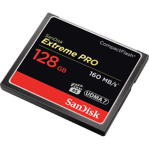SanDisk Extreme PRO 128GB CompactFlash Card - 160MB/s High-Speed Performance for DSLR Cameras & Professional Photography
