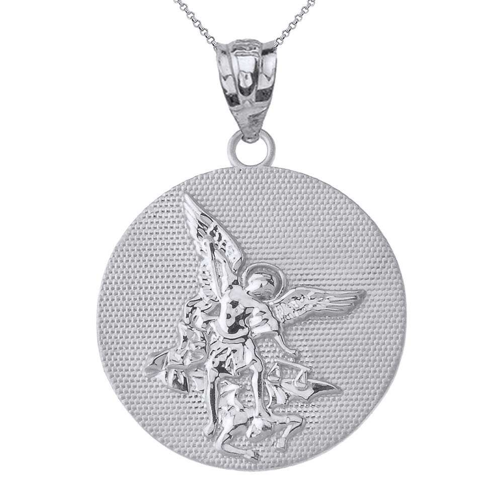 Sterling Silver St. Michael Pendant Necklace for Protection & Style