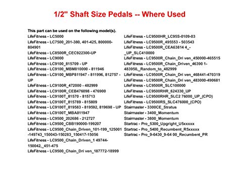 Pair of Left & Right Exercise Bike Pedals with Straps for ½