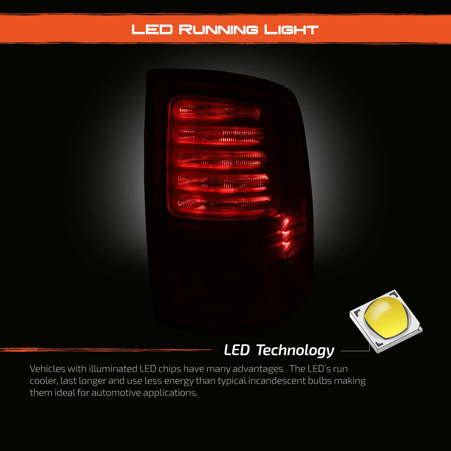 AKKON LED Headlights & Tail Lights for 2013-2018 Ram 1500/2500/3500 - DRL Halo Projector Smoke Headlight & Red LED Taillamp with Wiring Kit - Upgrade for Off-Road, Night Driving & Custom Look