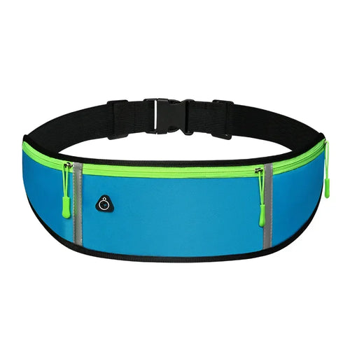 Lightweight Running Waist Pack - Sports Jogging Belt with Phone Pocket & Zipper Pouch for Men Women - Perfect for Gym, Hiking, Travel & Outdoor Activities