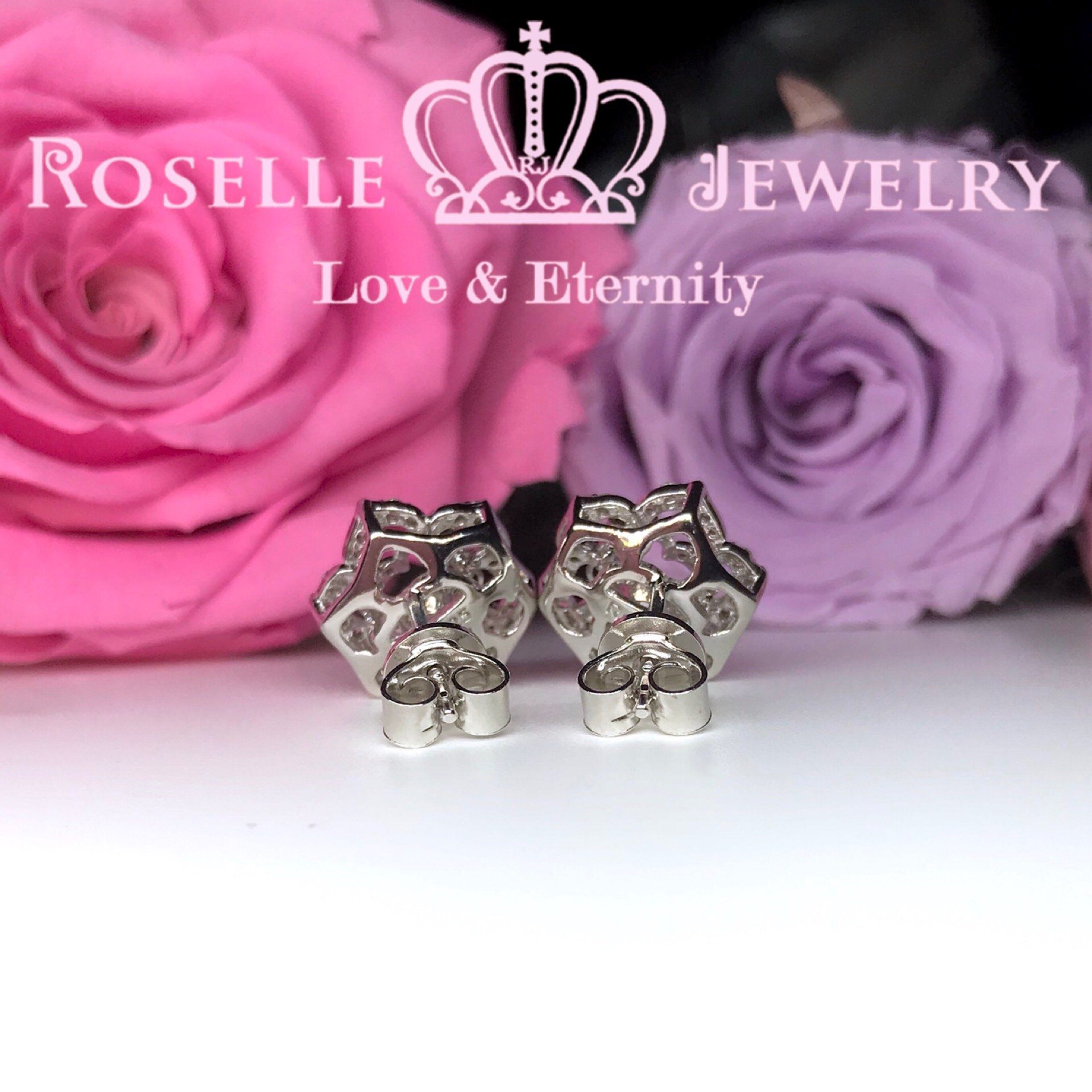Rose Cut Dancing Stone Stud Earrings for Women - Elegant Cubic Zirconia Dangle Earrings for Party, Wedding & Evening Wear