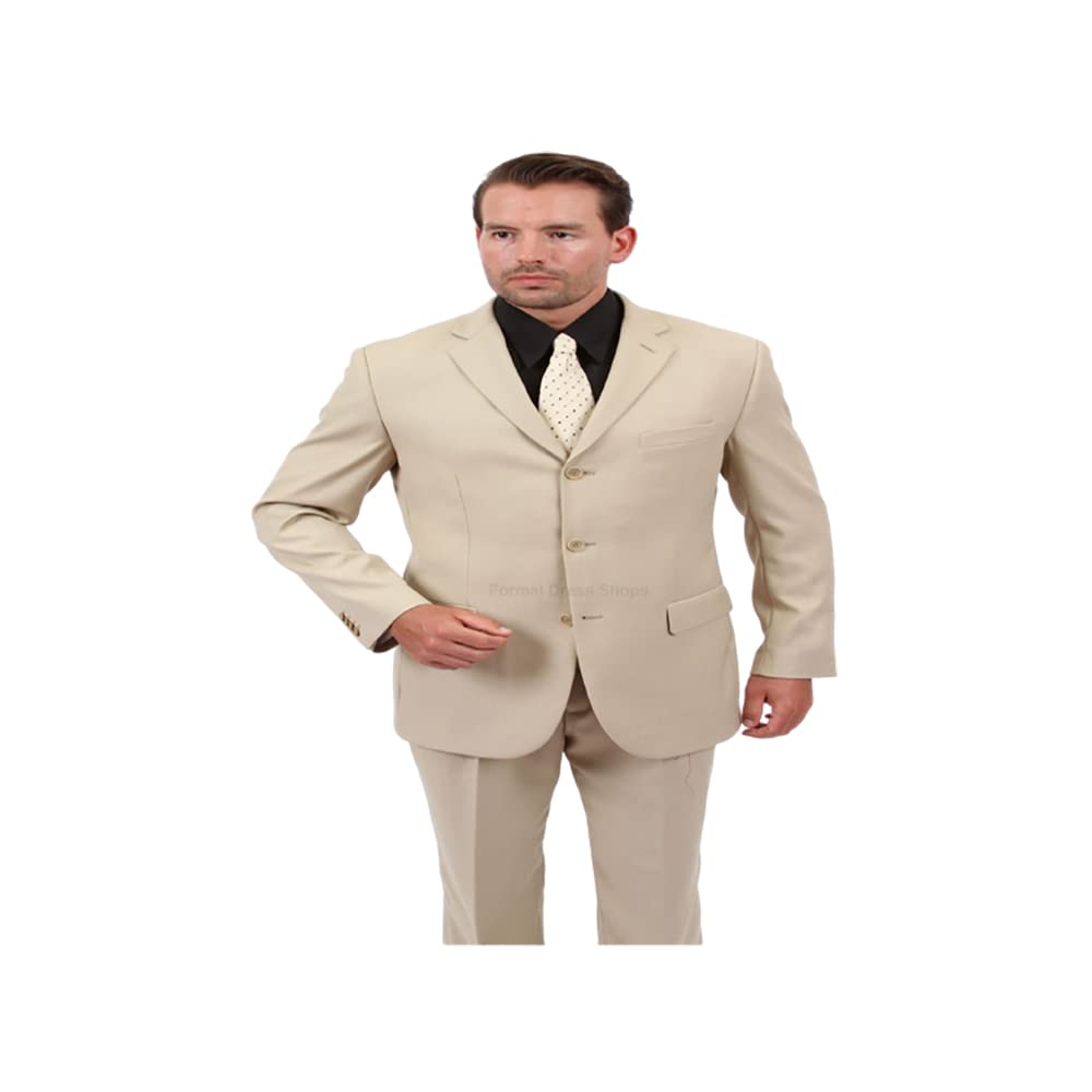 Men's Two Piece Suit - Slim Fit Business Formal Suit Jacket & Pants Set - Perfect for Weddings, Office Wear & Special Occasions