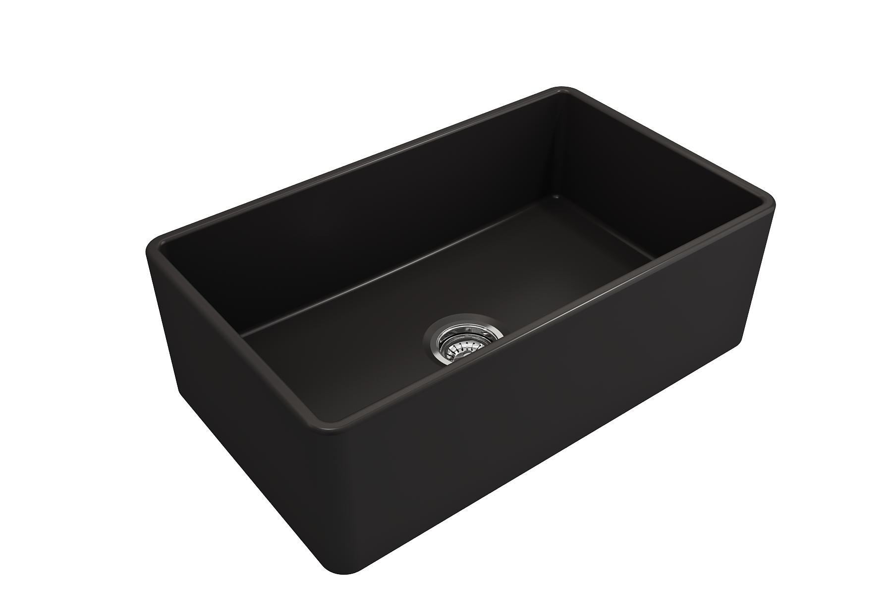 Bocchi Classico Farmhouse Apron Front Fireclay 30-Inch Single Bowl Kitchen Sink with Protective Bottom Grid & Strainer - 9 Color Options | Perfect for Rustic & Modern Kitchens, Dishwashing & Food Prep