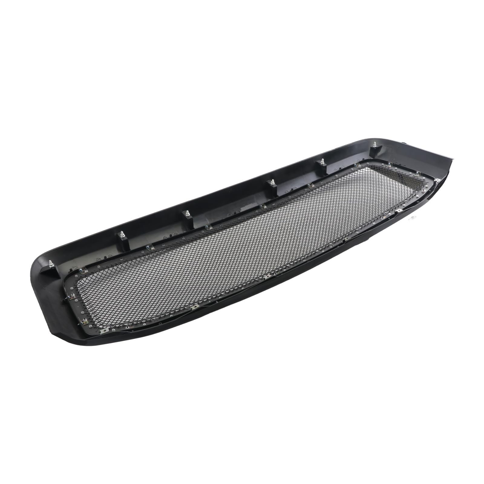 Gloss Black Front Grille for Dodge Ram 1500/2500/3500 (2006-2009) - Upper Mesh Grille with Rivets - Perfect for Off-Road & Truck Customization