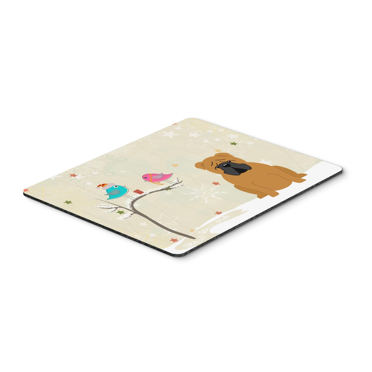 Caroline's Treasures BB2594MP Between Friends English Bulldog - Red Mouse Pad, Hot Pad & Trivet Set for Home Office, Gaming, Computer & Laptop | Washable Large Mousepad for Work Desk & Kitchen Use