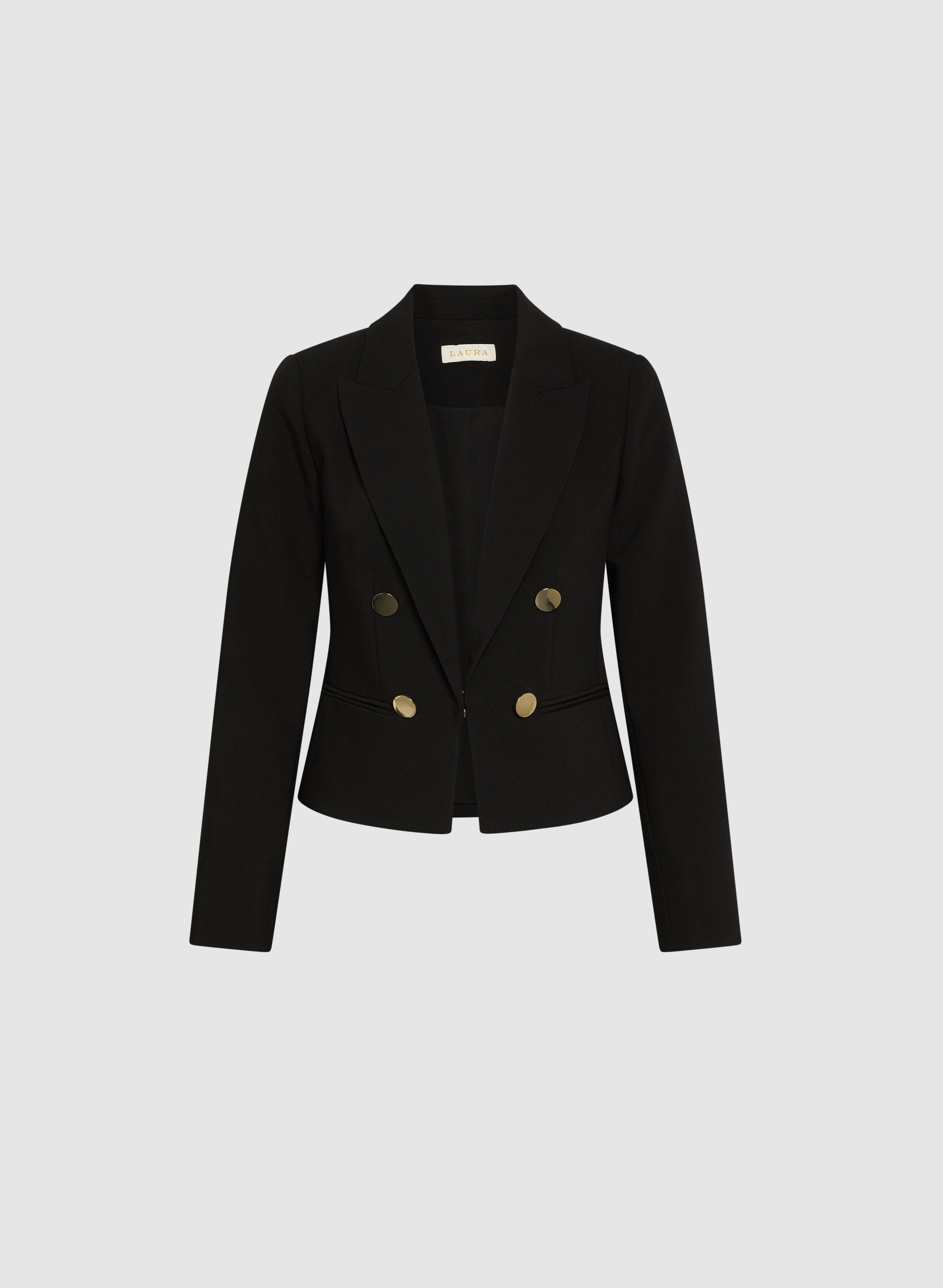 Stylish Women's Cropped Double Breasted Blazer Jacket for Office, Business & Casual Wear | Slim Fit Formal Coat for Work, Parties & Everyday Outfits