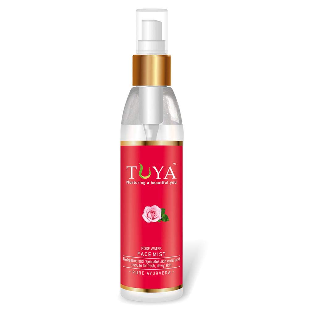 TUYA Rose Water Face Mist - 180ml Hydrating Facial Spray for Dry Skin, Natural Toner & Makeup Setting Spray - Perfect for Skincare Routine & On-the-Go Refreshment