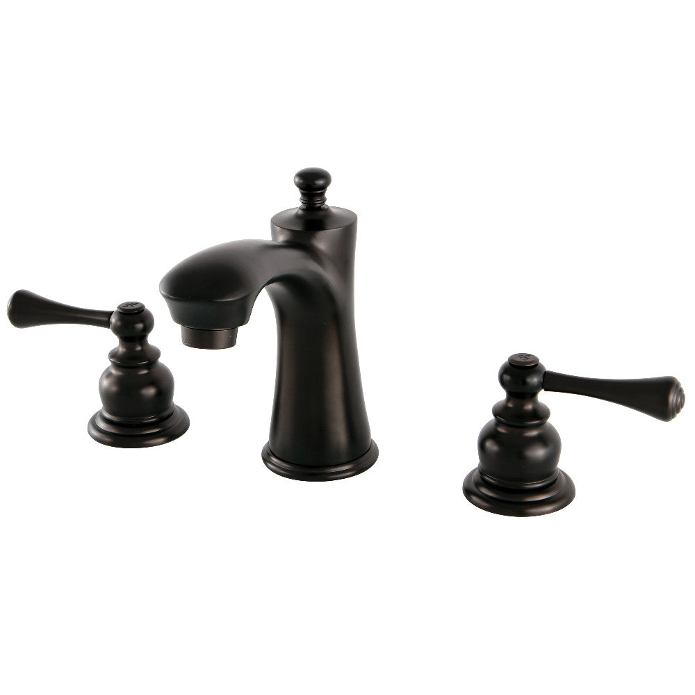 Kingston Brass KB7968BL 8-Inch Widespread Bathroom Faucet - Modern Matte Black Finish for Vanity Sinks, Perfect for Home & Hotel Bathroom Renovations