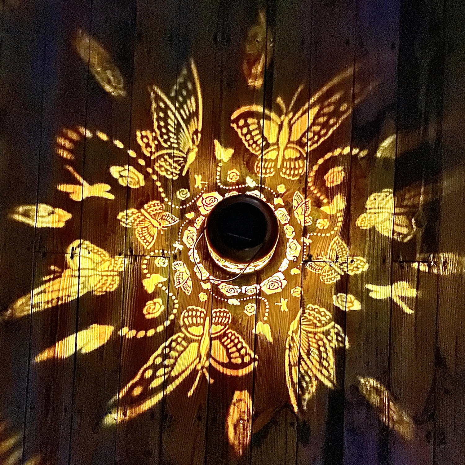 Solar Butterfly Lanterns Outdoor - Waterproof Hanging Solar Lights for Garden, Yard, Patio - Decorative Metal LED Butterfly Lights for Women & Men - Perfect for Landscape, Pathway, Lawn, Tabletop Decor & Romantic Evening Ambiance