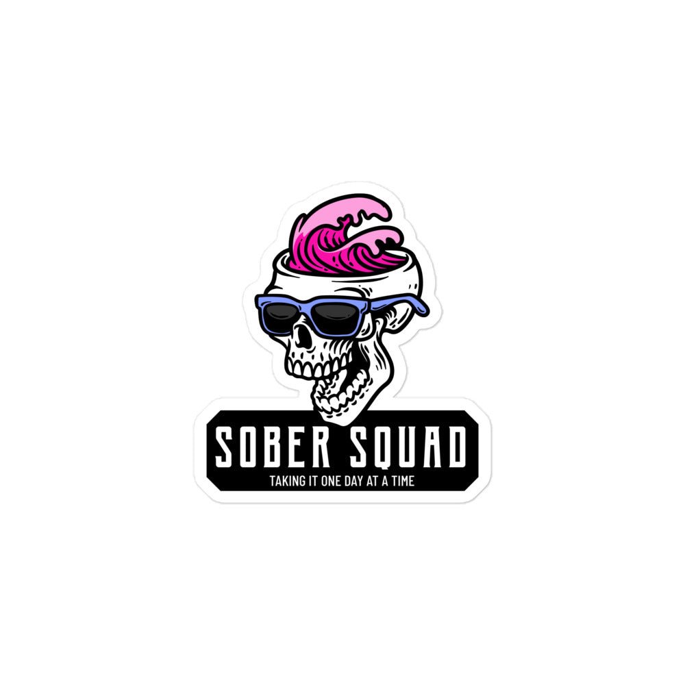 Sober Squad Motivational Vinyl Sticker - Waterproof & Durable Decal for Laptops, Water Bottles & Journals - Perfect for Recovery Support & Sober Living Inspiration