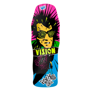 Original Reissue Vision PSYCHO STICK Skateboard Deck - Blue Dip | Classic 80s Skateboard for Collectors & Street Skating