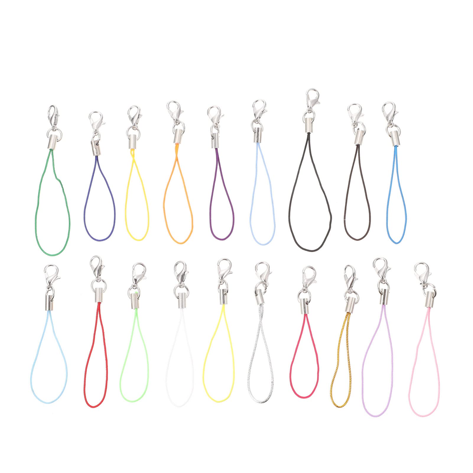 100 Pcs Lobster Clasp Lanyard Straps - Phone Ring Holder, Keychain Strap, Cell Phone Charm Cord - Random Colors for DIY Jewelry, Phone Accessories & Gift Packaging