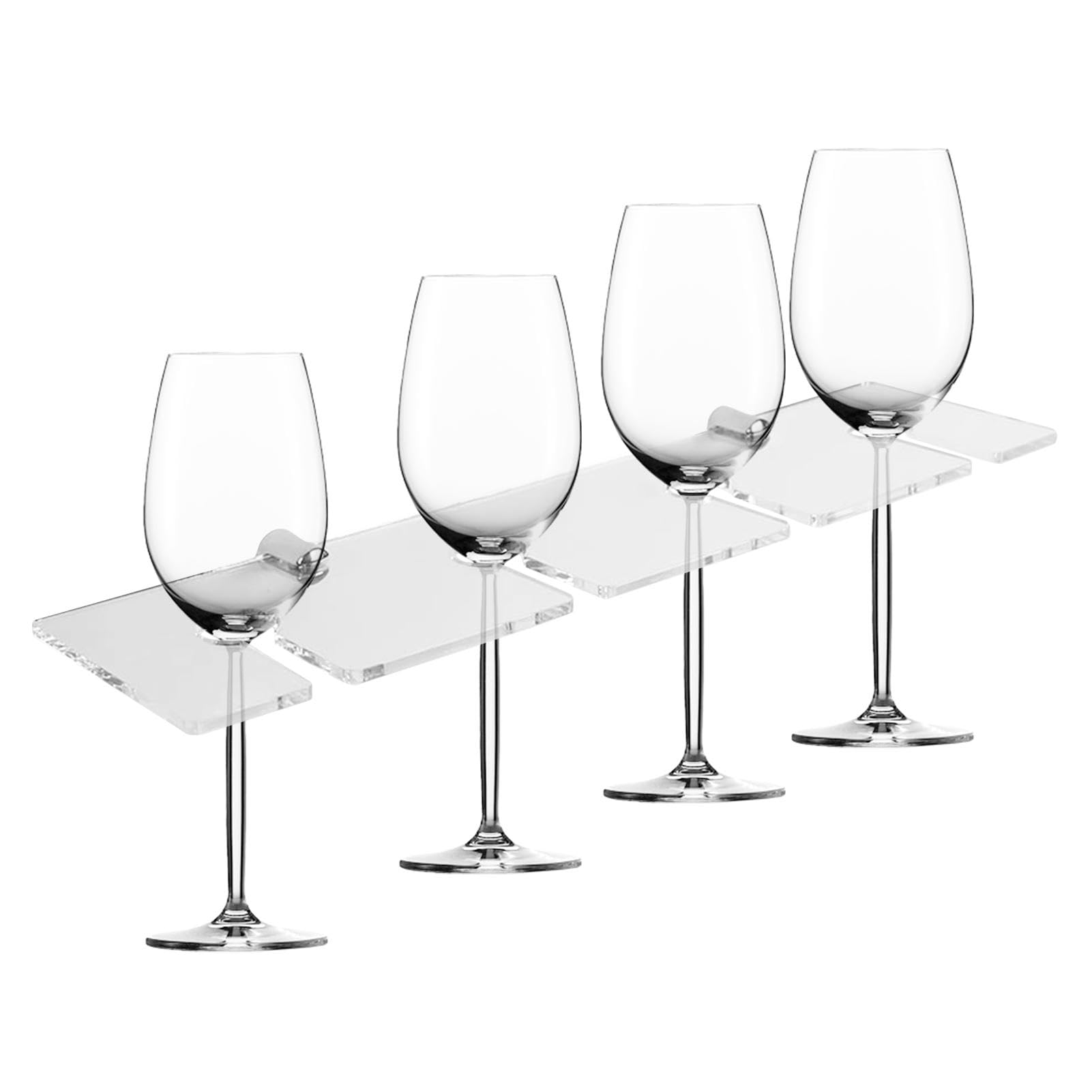 Stainless Steel Wall Mounted Wine Glass Holder - 6 Hooks Space Saving Wine Glass Rack for Kitchen, Home Bar, Wine Cellar & Party Room - Elegant Wine Glass Display & Storage Solution