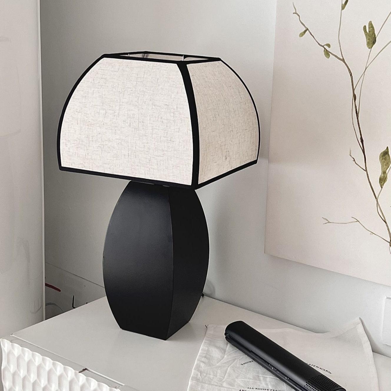 Modern Javier Black Table Lamp - Stylish LED Nightstand Lamp for Bedroom, Living Room & Office - Perfect for Reading, Decor & Ambient Lighting