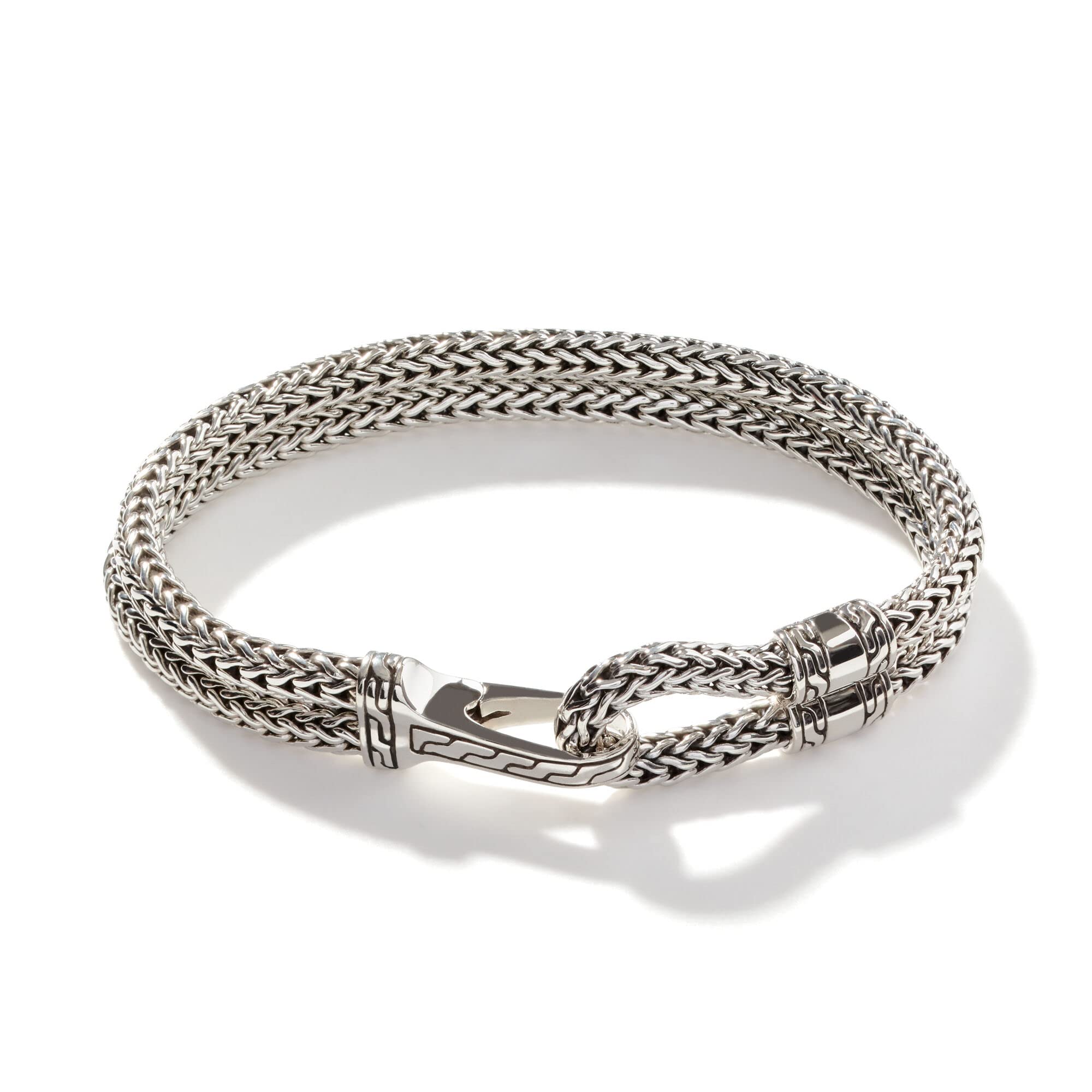 John Hardy Men's Classic Chain Silver Hook Station Bracelet 9mm - Stylish & Durable Sterling Silver Jewelry for Men - Perfect for Gifts, Weddings & Everyday Wear