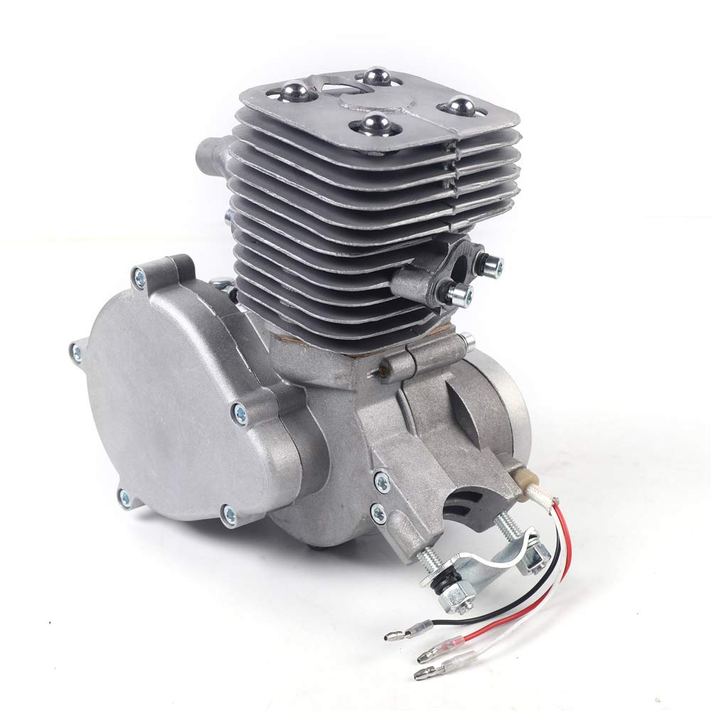 44 Teeth 100cc 2-Stroke Bicycle Engine Kit - Gas Motorized Bike Conversion Set with Performance Exhaust Muffler & Expansion Chamber Pipe - Perfect for DIY Bike Modifications and Urban Commuting