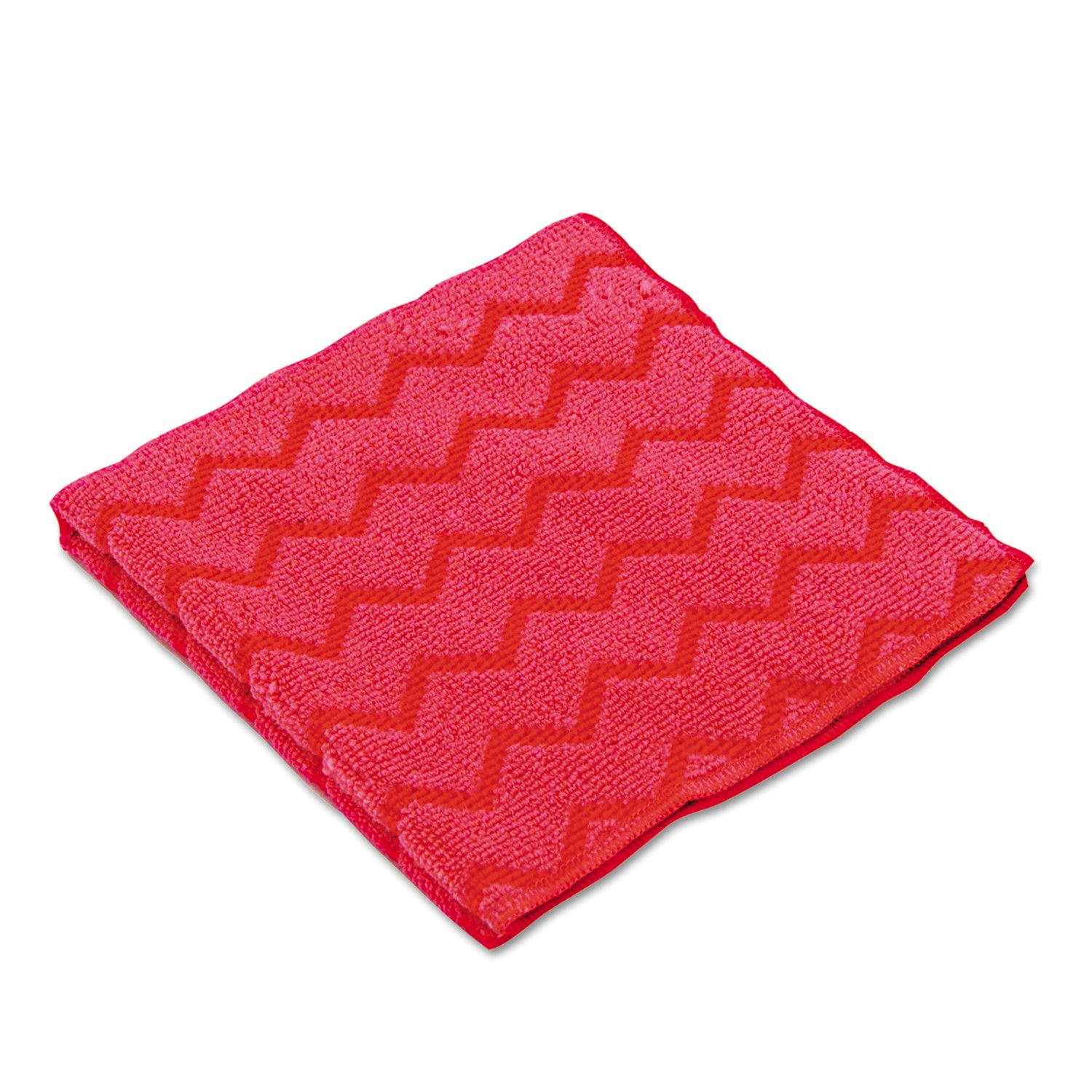 Rubbermaid Commercial RCP Q620 RED HYGEN Microfiber Cleaning Cloths - 12