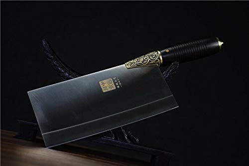 Premium LongQuan Kitchen Knife - 5Cr15MOV Steel Meat Cleaver & Bone Chopper (600g) for Butchering, Slicing, and Food Prep - Perfect for Home Chefs & Professional Kitchens