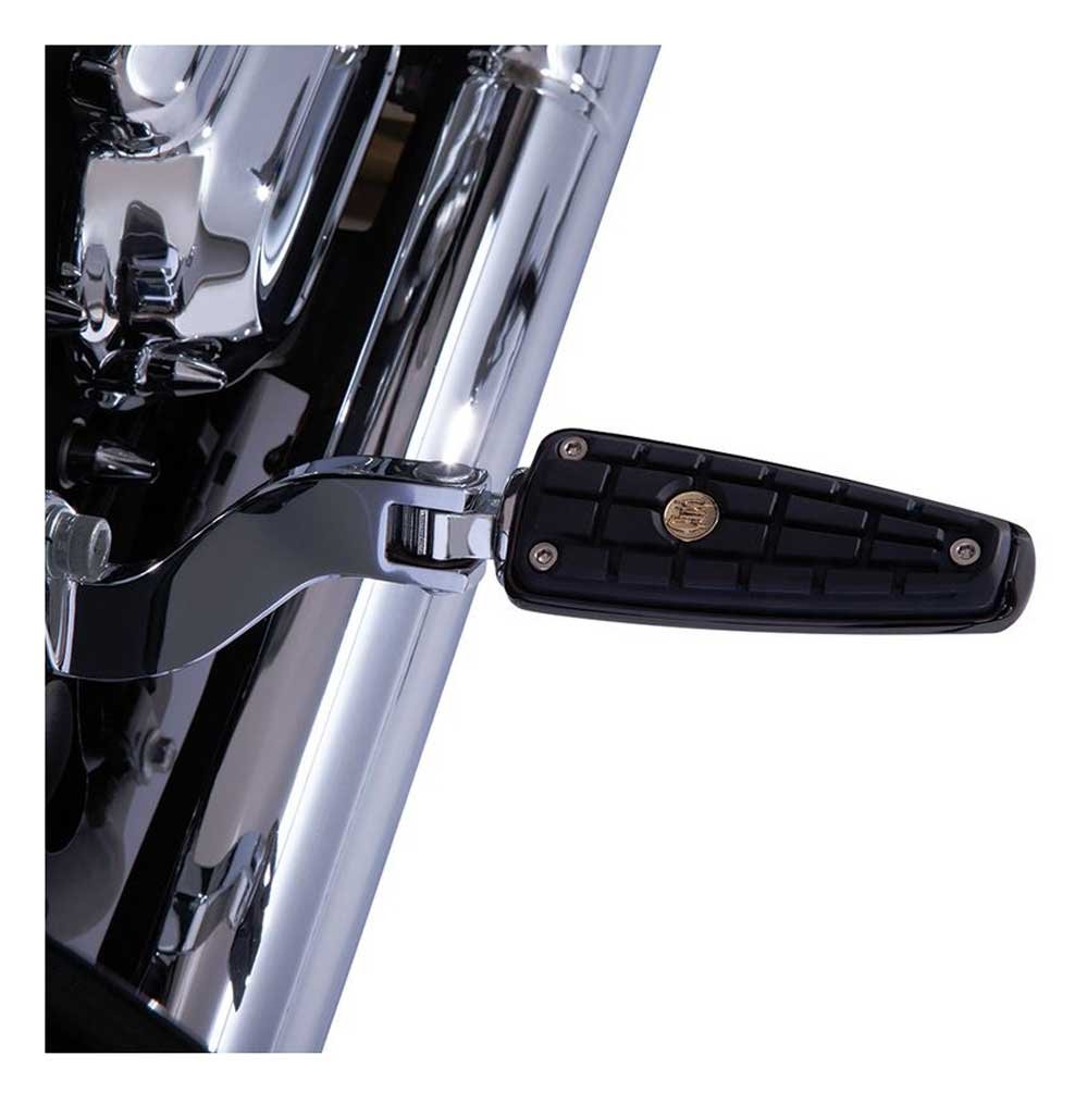 Ciro 61026 Black CMX Design Foot Peg with Male-Mount - Durable Motorcycle Footrest for Harley, Honda, Yamaha & Cruiser Bikes - Perfect for Long Rides & Custom Builds