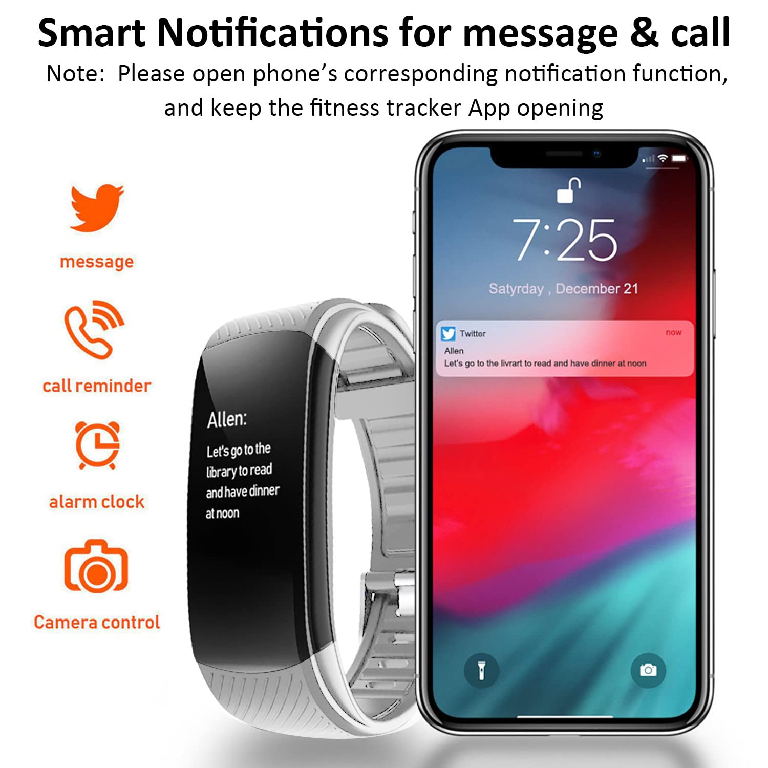 Waterproof Fitness Tracker Smartwatch with Heart Rate Monitor & Sleep Tracking - Activity Tracker for Women, Men & Teens with 2 Interchangeable Bands - Call/Msg Alerts, Step Counter - Perfect for Running, Gym Workouts & Daily Health Monitoring
