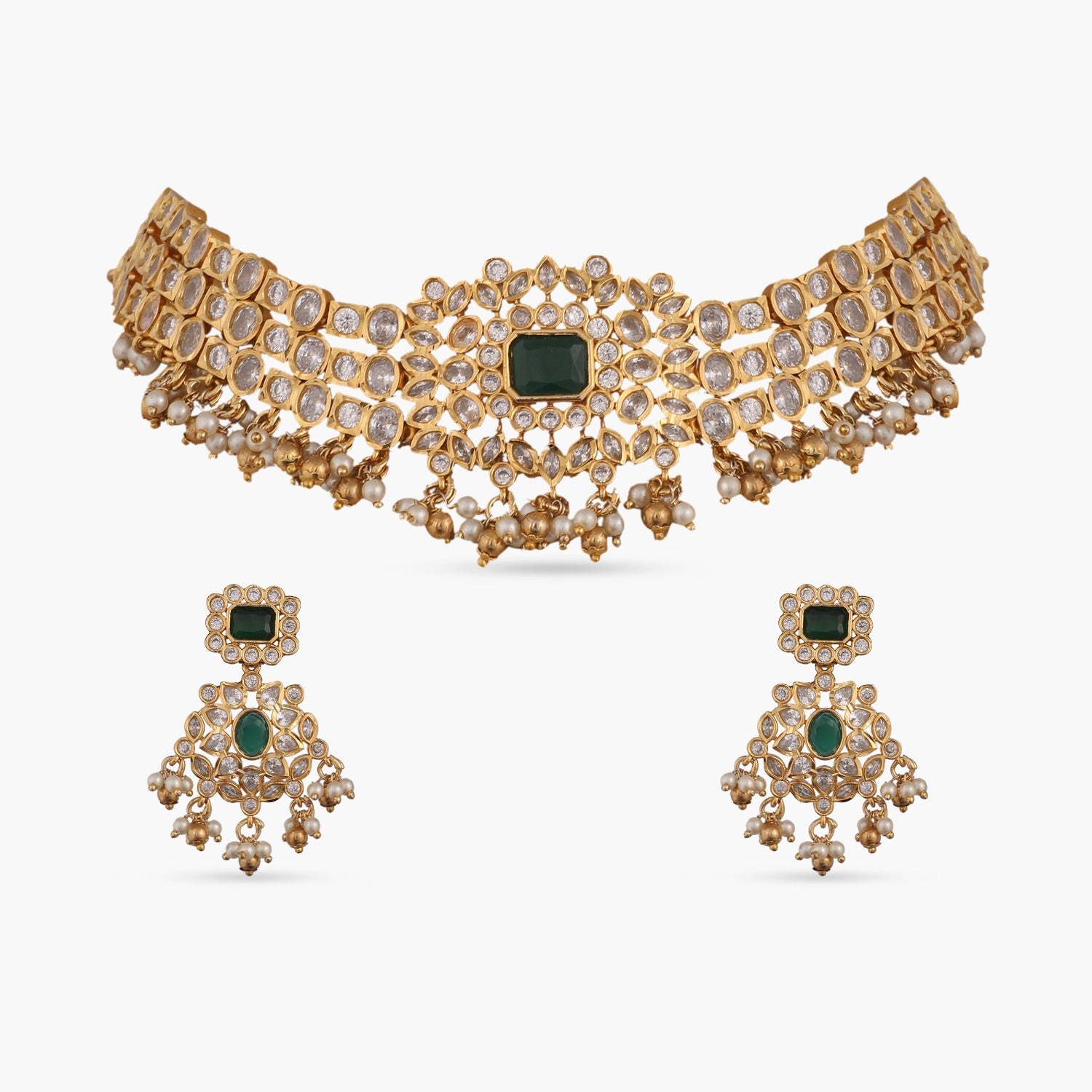 Orchid Nakshatra Cubic Zirconia Necklace Set - Elegant Jewelry for Women, Perfect for Weddings, Parties & Special Occasions