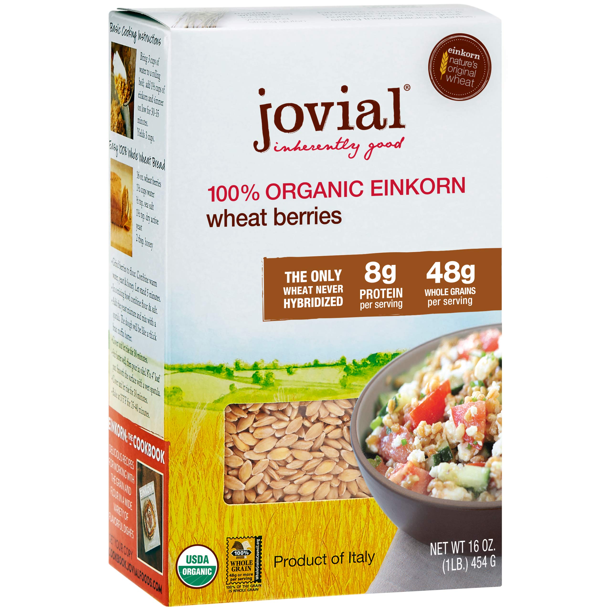 Organic Wheat Berries - 16oz (Pack of 12) | Non-GMO, Whole Grain for Baking, Cooking & Healthy Breakfast | Perfect for Bread, Salads & Meal Prep