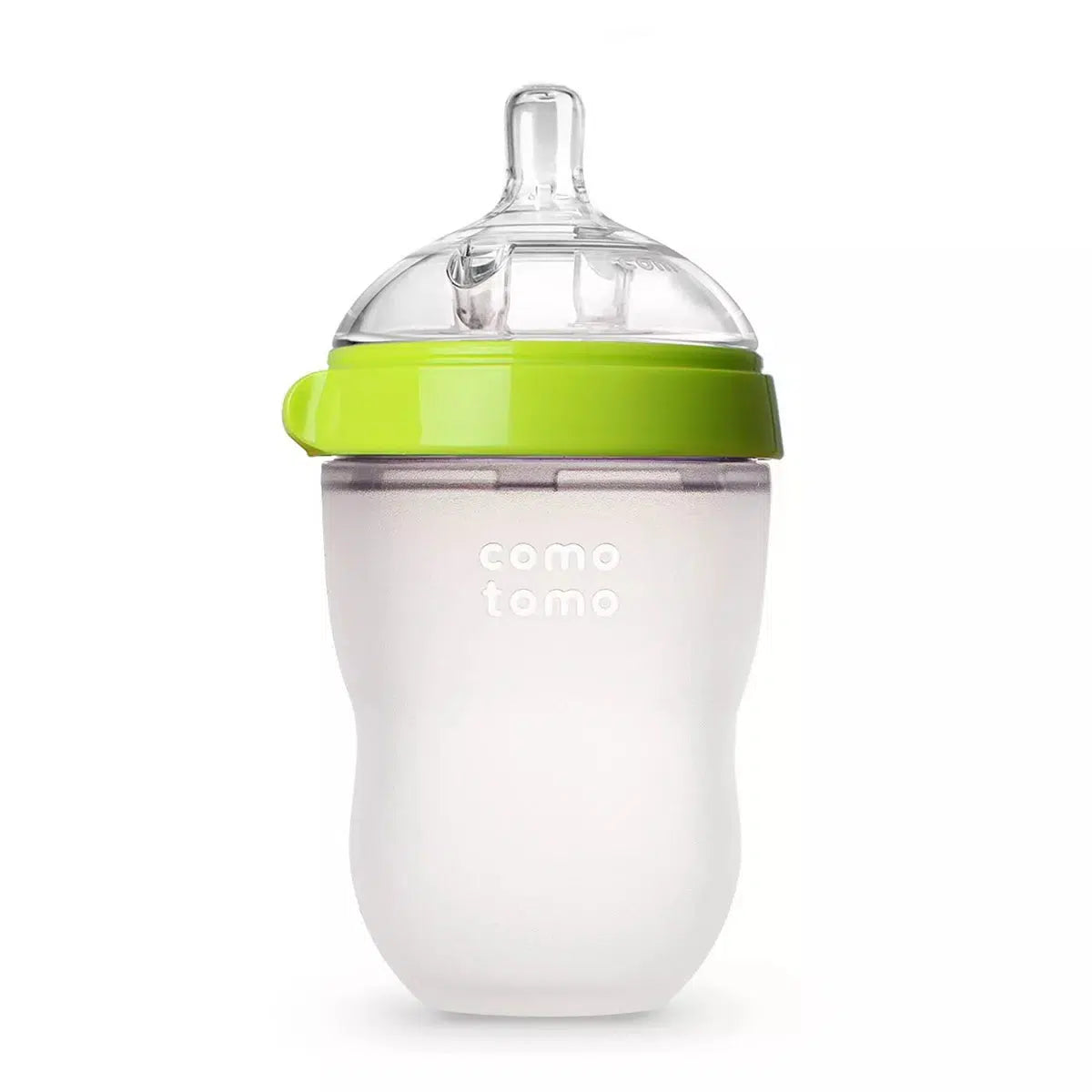 ComoTomo Baby Bottle - 8oz BPA-Free Silicone Feeding Bottle for Newborns & Infants - Soft, Safe & Easy to Clean - Perfect for Breastfeeding, Travel & Daycare (Green)