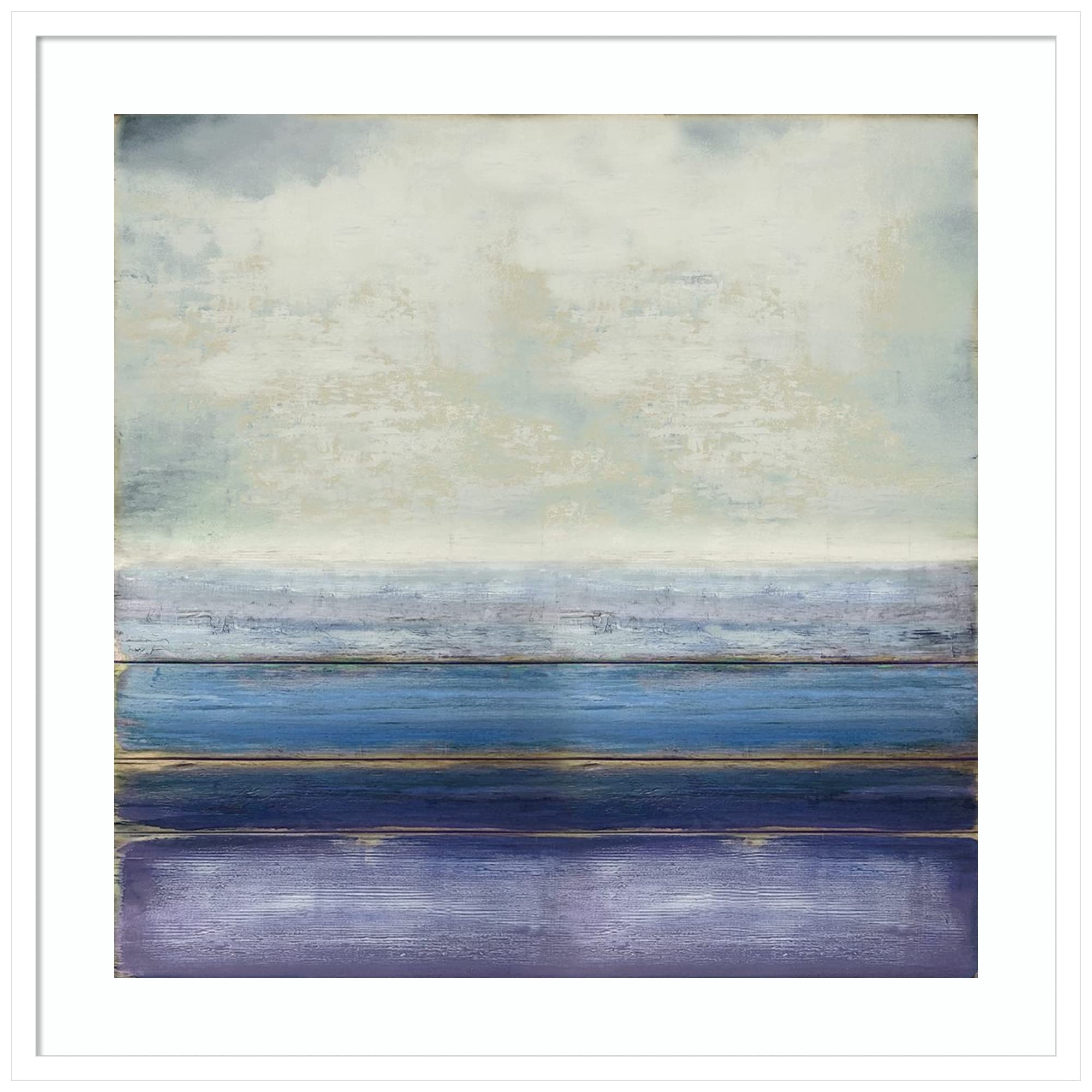 Amanti Art Framed Wall Art Print 33x33 - Blue and Amethyst Abstract Painting by Taylor Hamilton | Modern Contemporary Wall Decor for Living Room, Bedroom, Bathroom, Kitchen | Perfect for Home, Office & Gift Giving