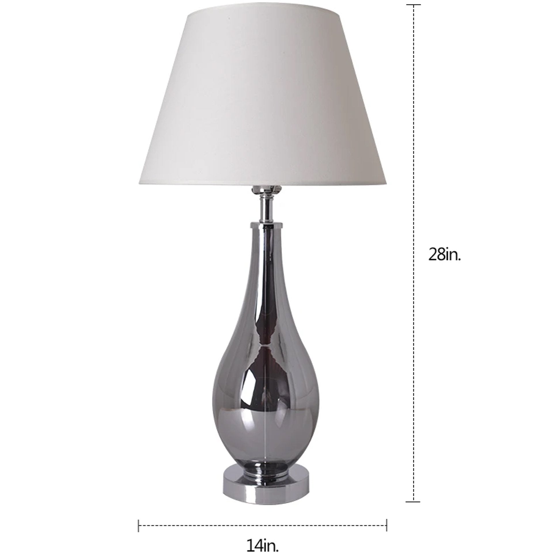 Tulip Ombre Droplet Glass Table Lamp - 28 Inch Modern Home Decor Lighting for Living Room, Bedroom & Office