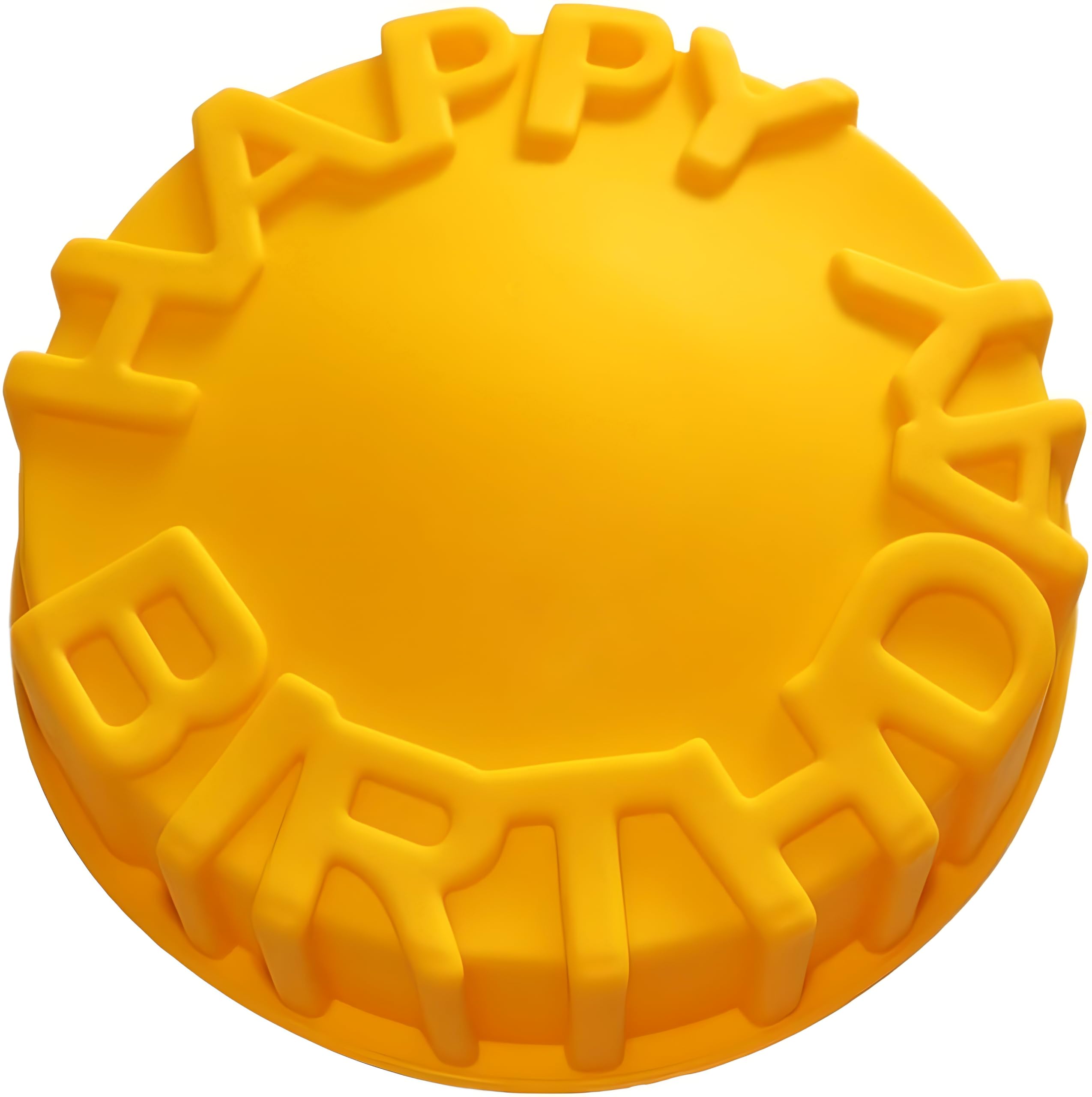 8 Inch Happy Birthday Cake Mold Pan - Non-Stick Silicone Baking Mold for Birthday Party, Anniversary, Wedding Cakes - Perfect for Home Baking & Professional Decorating