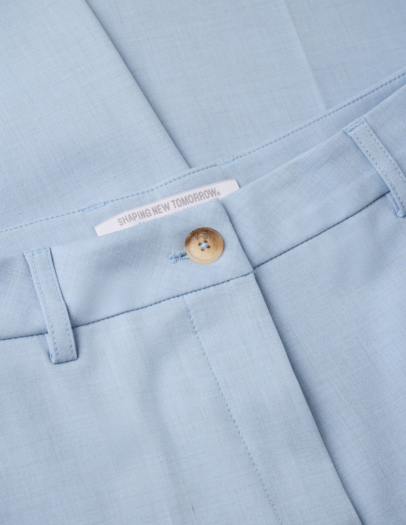 Essential Wide Leg Pants for Women - Sky Blue Melange Comfortable Stretch Fabric - Perfect for Casual Wear, Office & Travel
