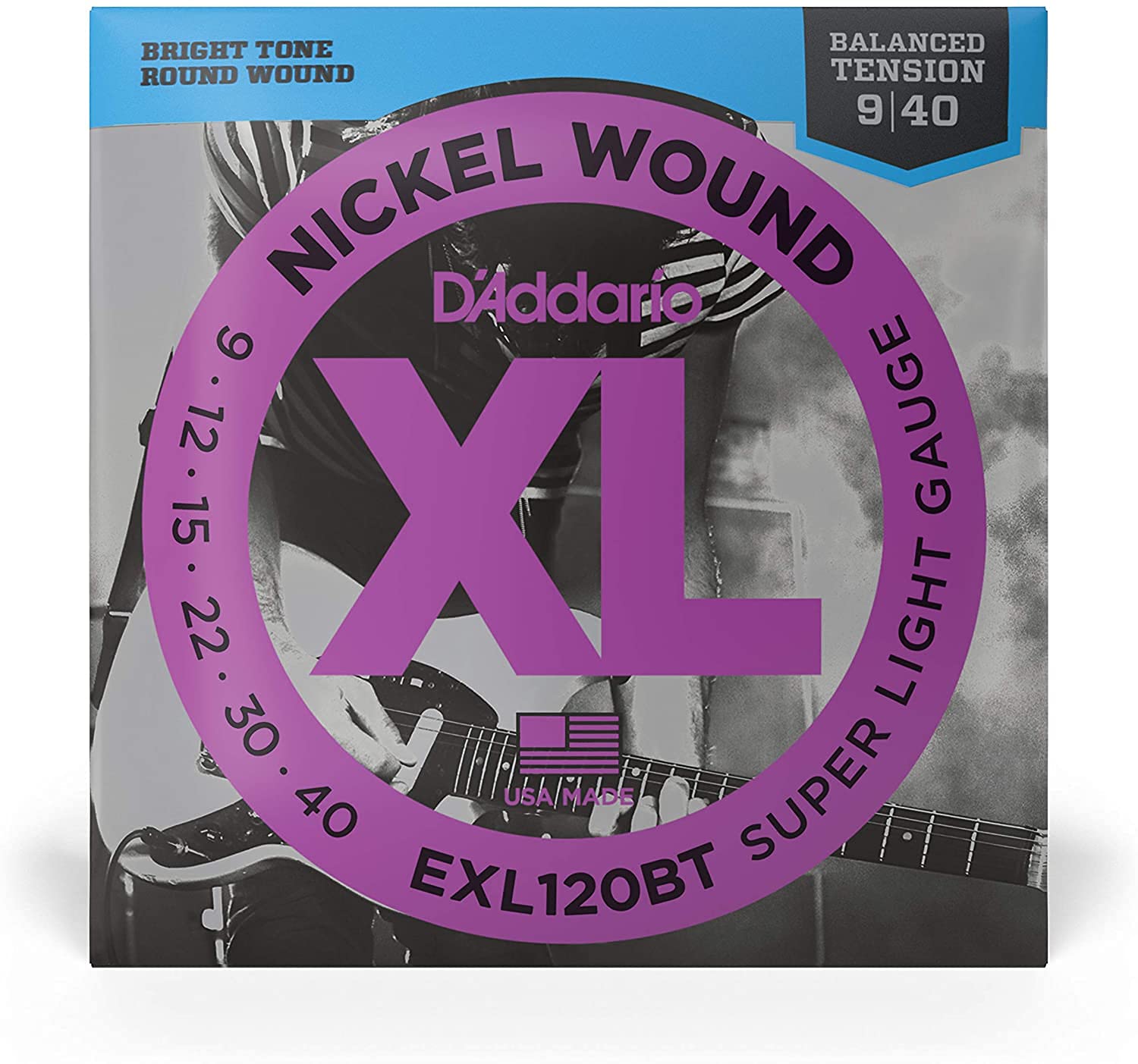 D'addario EXL120BT Balanced Tension Super Light Electric Guitar Strings - 3 Pack | Perfect for Beginners & Practice Sessions | Rock, Blues & Pop Music Performance