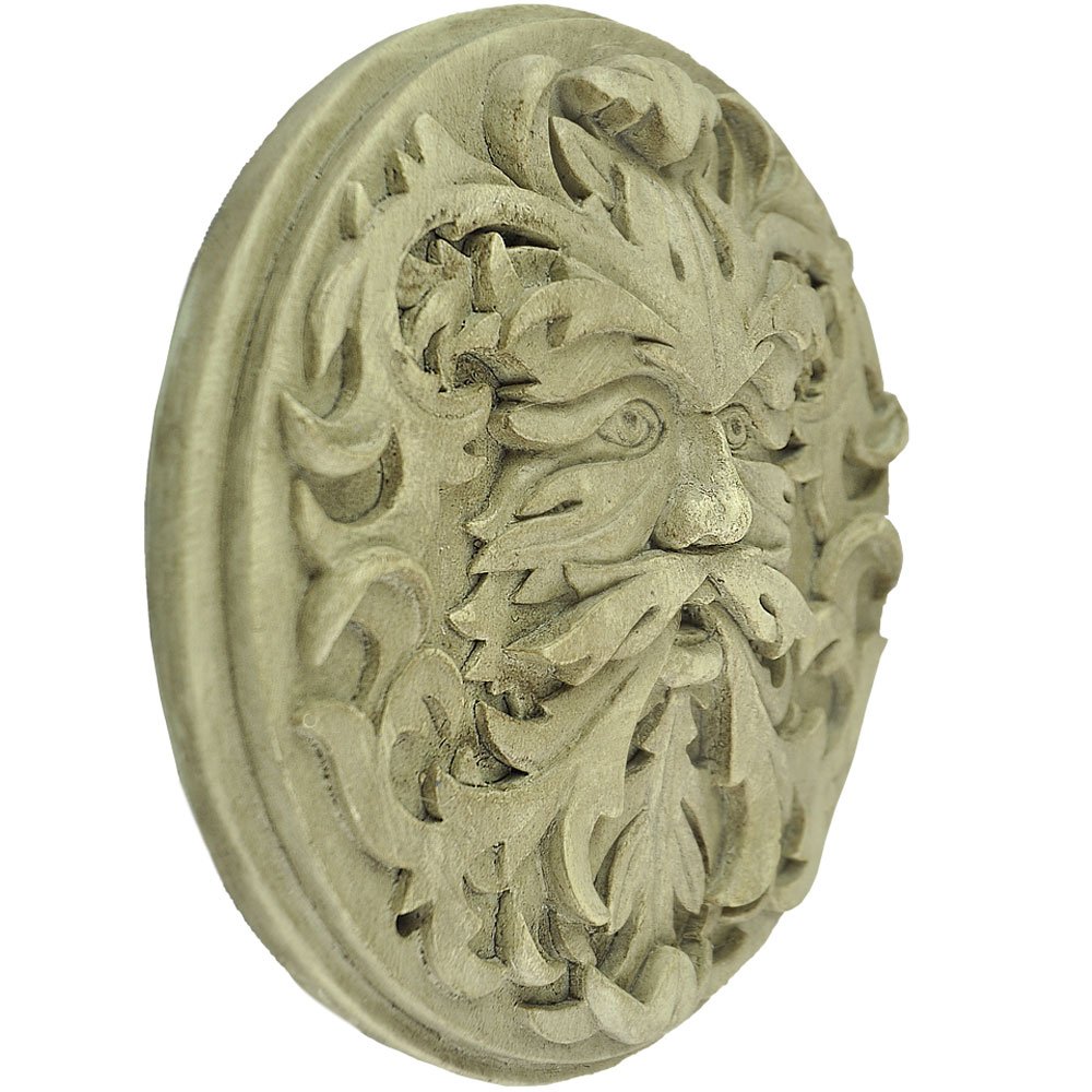 Green Man Plaque - Winter by Oberon Zell | Handcrafted Wall Decor for Home & Garden | Perfect for Gothic, Pagan, or Nature-Inspired Interiors