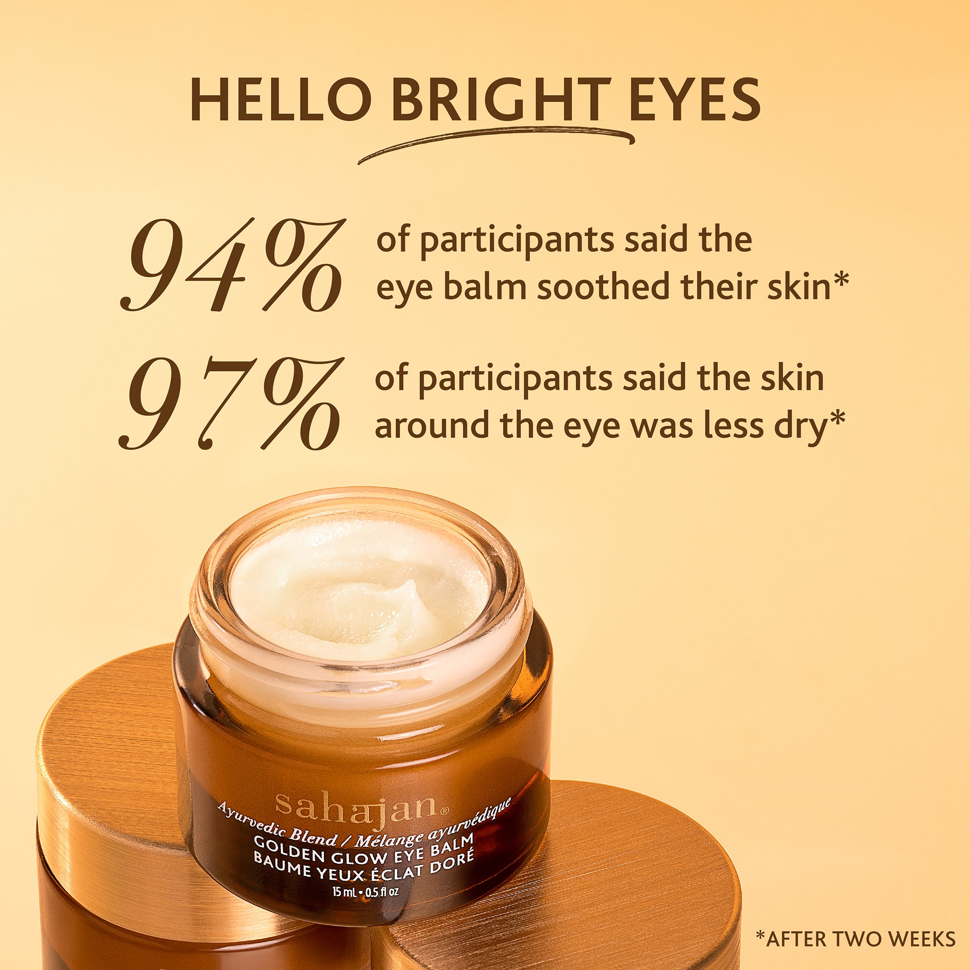 Golden Glow Eye Balm - Hydrating & Brightening Under Eye Treatment for Dark Circles & Puffiness | Perfect for Morning Routine & Travel Skincare
