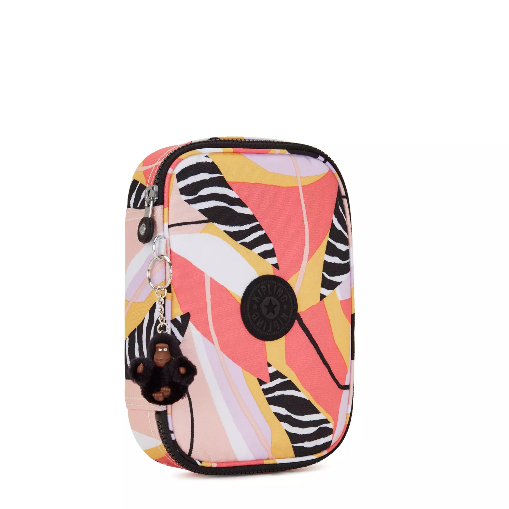 Kipling 100 Pens Printed Abstract Leaves Design Pencil Case - Perfect for School, Office & Travel Organization