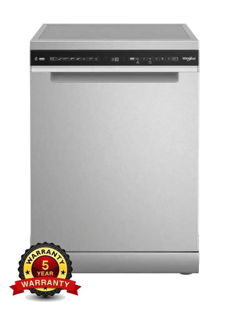 Whirlpool WDFS3R4PIXAU 14 Place Setting Freestanding Dishwasher with Power Clean Maxi Tub - Stainless Steel Finish for Modern Kitchens | Perfect for Large Families & Entertaining Guests