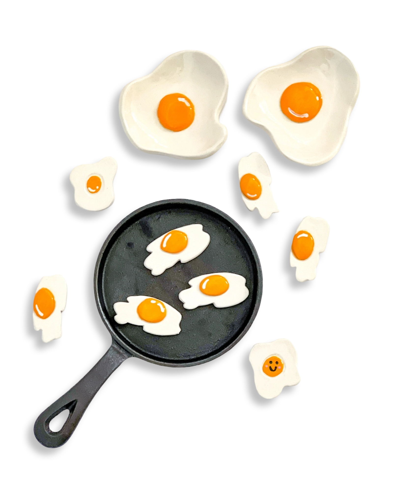 Handmade Ceramic Egg Dish – Cute Catch All Tray, Spoon Rest & Jewelry Holder | Perfect for Kitchen, Dining Table & Vanity Organizer | Unique Home Decor Gift Idea