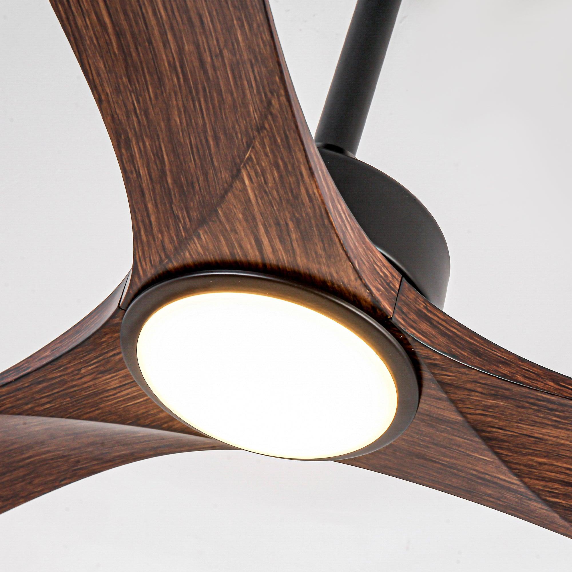 60 Inch Alexi DC Motor Modern Ceiling Fan with LED Light and Remote Control - Perfect for Living Room, Bedroom, and Office Spaces