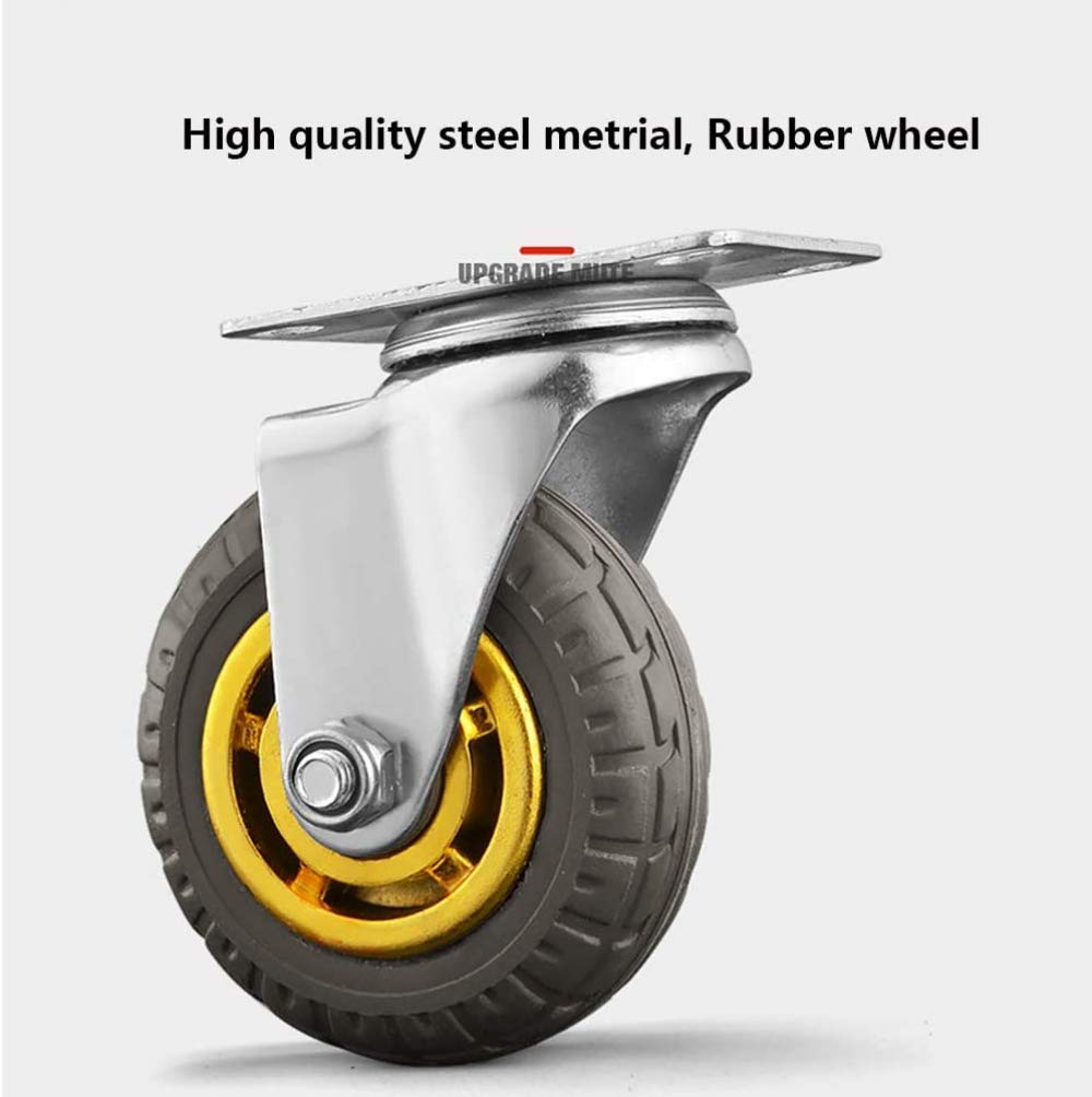 Heavy Duty Swivel Casters with Brake - 800kg Load Capacity, Industrial Plate Wheels for Furniture & Transport, Double Bearings (75mm/100mm) - Set of 4 - Perfect for Warehouse Carts, Office Chairs & Moving Equipment