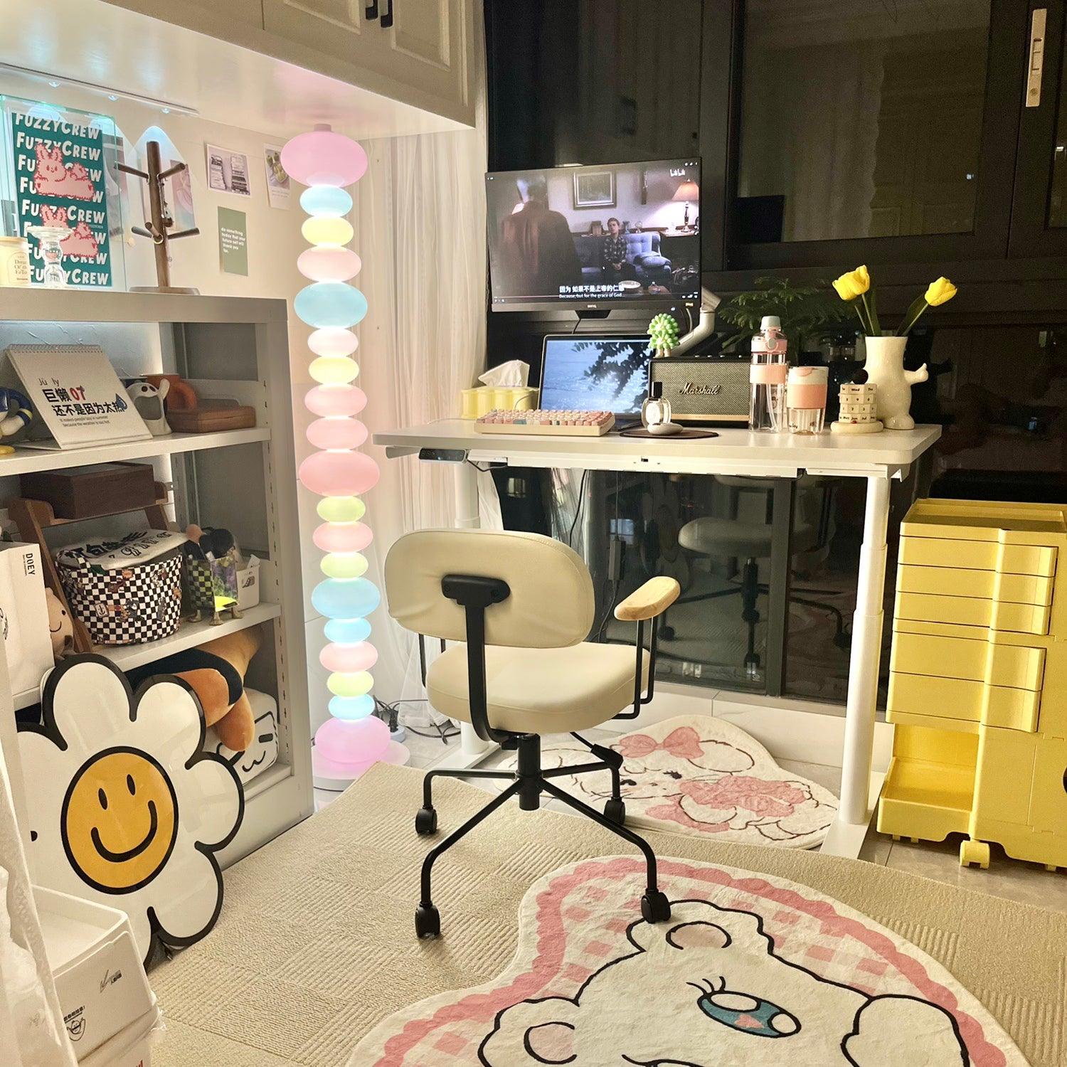 Modern LED Candy Floor Lamp for Living Room - Adjustable Brightness, Warm White Light, Perfect for Bedroom, Office, and Reading Nook