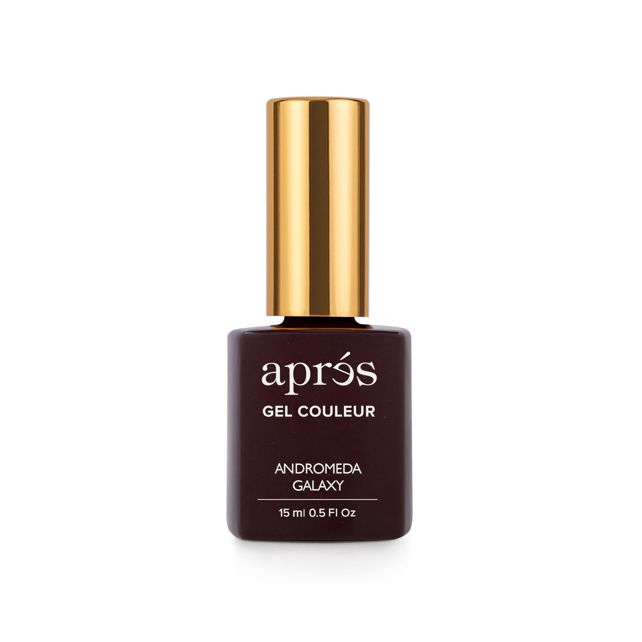 Apres Gel Polish - Andromeda Galaxy Nail Lacquer | Long-Lasting UV/LED Gel Nail Color for Salon & Home Manicures | Galaxy Glitter Nail Art Design for Parties & Special Occasions