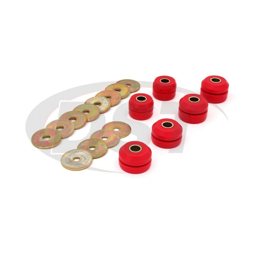 Energy Suspension Body Mount Set for 1975-1979 Chevy Nova - Red (3.4129R) | Performance Suspension Upgrade for Classic Car Restoration & Smooth Ride