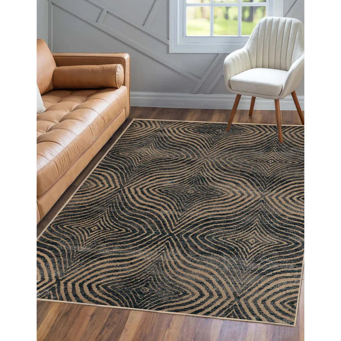 Stylish Abstract Striped Indoor Area Rug & Runner - Soft & Durable for Living Room, Bedroom, or Hallway Decor