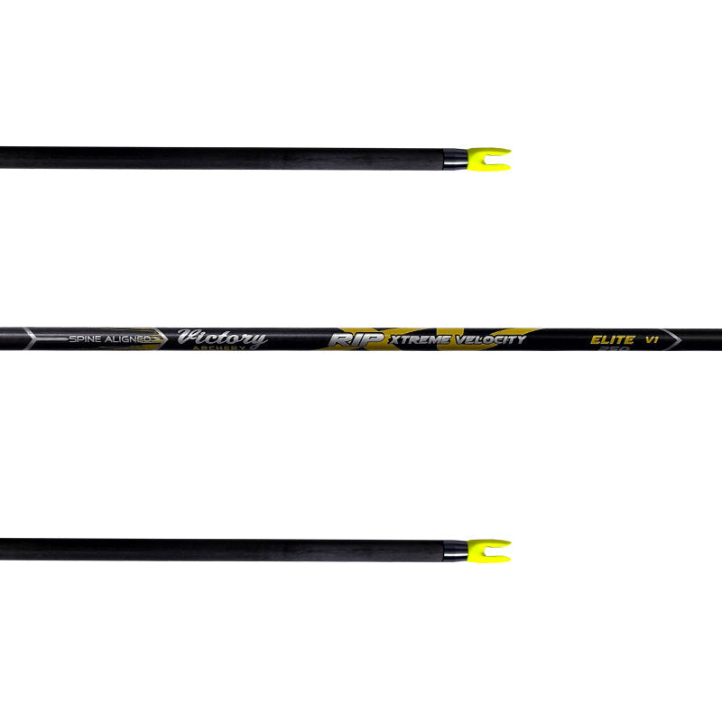 Victory RIP XV Xtreme Velocity Elite V1 Hunting Arrows - High Speed Carbon Shafts for Bow Hunting & Target Practice - Perfect for Deer Hunting, 3D Archery & Outdoor Sports