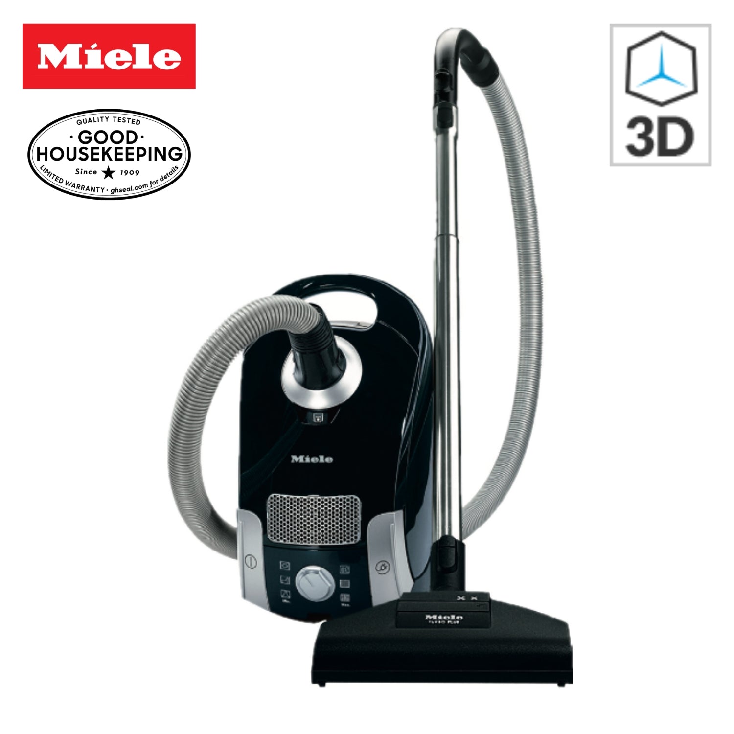 Miele Compact C1 Turbo Team Canister Vacuum Cleaner - Powerful Suction for Hard Floors & Carpets | Ideal for Pet Hair, Allergies & Home Cleaning