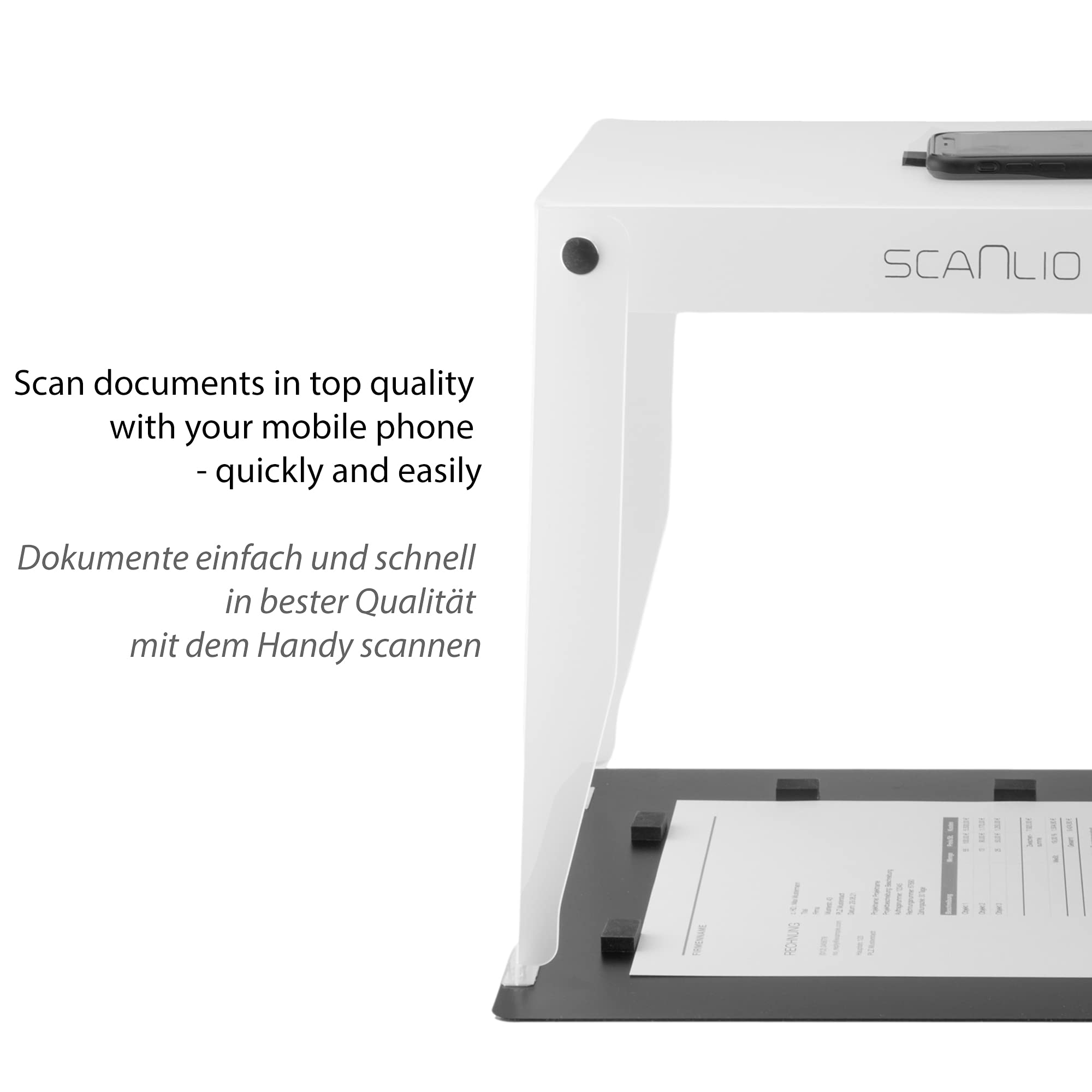 SCANLIO Pro Foldable Phone Document Scanner - Portable Scan Box for Quick & Easy Scanning with Smartphone | Perfect for Office, Home & Travel Use