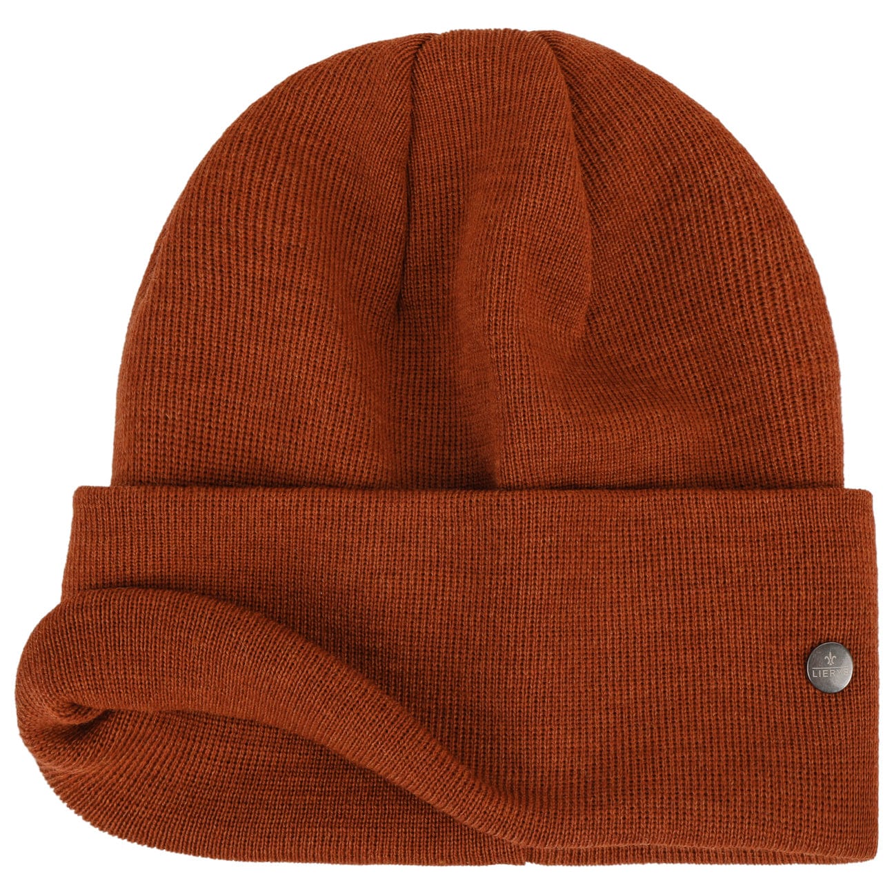 Lierys GOTS Certified Merino Wool Knit Hat with Foldable Cuff - Warm Winter Beanie for Outdoor Activities, Skiing & Hiking
